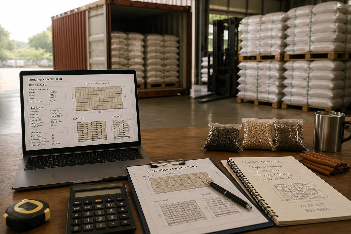 Container Capacity Planning for Bagged Spices