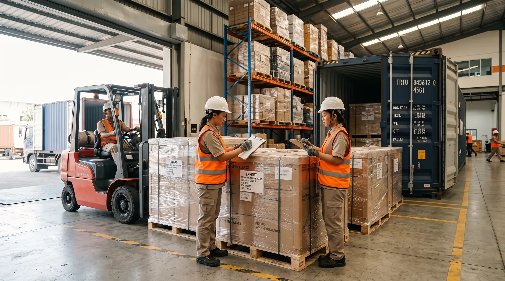 Inspection of Indonesian export commodities before packing